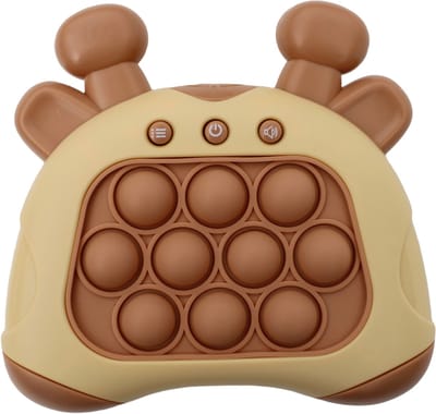 Niba® Stressverlichtende Pop It Game - Giraffe - Fidget Toy - Onweerstaanbaar Plopgeluid - Eindeloos Plezier - Perfect voor Ontspanning en Concentratie - Draagbaar en Compact - Druk en Geniet Overal - Jong en Oud - 4 verschillende Niveau's