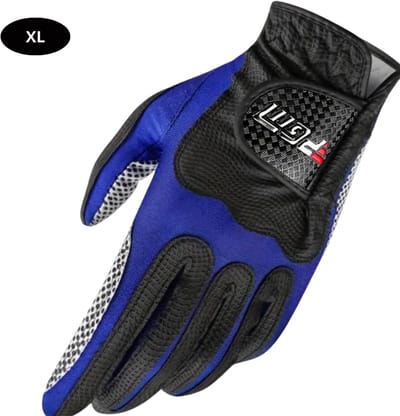 Nivard Golfhandschoenen - Golf Accessoires - Handschoen AntiSlip - Heren - Links - Zwart/Blauw - Maat XL