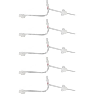 Lot de 5 tubes amplificateurs de son, embouts auriculaires monocouches, accessoire de remplacement pour réduire le bruit, son flexible