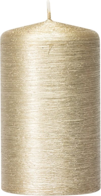 Enlightening Candles Cilinderkaars/stompkaars - creme goud - 6 x 10 cm - 25 branduren - sfeerkaarsen - kaarsen - Woondecoraties