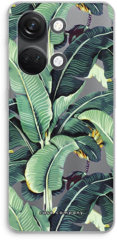 Case Company® - Hoesje geschikt voor OnePlus Nord 3 hoesje - Bananenbladeren - Soft Cover Telefoonhoesje - Bescherming aan alle Kanten en Schermrand