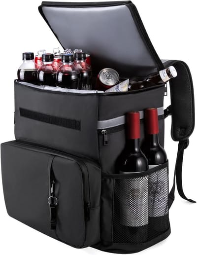Koelrugzak - Koeltas - Isolerende Rugtas - 40L - Waterdicht - Lekvrij - Lichtgewicht - Rugzak voor Picknick - Strand - Wandelen - Camping - Met Flessenopener - Voor 54 Blikjes - Lunchrugzak - Outdoor Koelbox