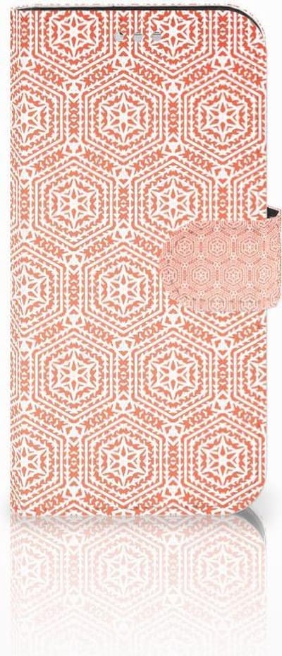 Book Case voor Samsung Galaxy S7 Telefoon Hoesje Pattern Orange