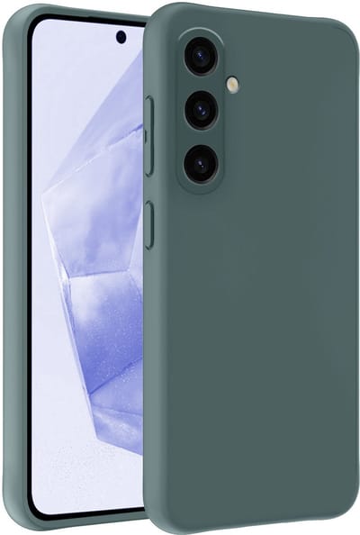 Hoesje - Geschikt voor Samsung Galaxy A36 - Sterk & Shockproof - Siliconen Case - Hoes Cover - Telefoonhoes - Donkergroen
