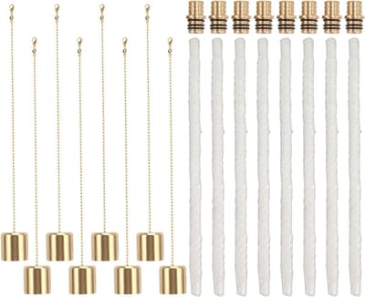 DIY Wijnfles Fakkel Kit met Messing Wick Houder en Ringen voor Unieke Tuinverlichting en Decoratie