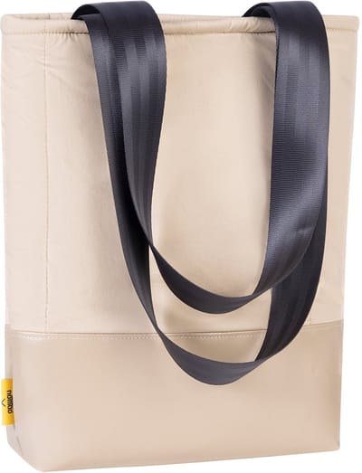 NOMAD® x Fraenck Shopper | Beige | Upcycled Tote Bag van Slaapzak & Zeildoek | Ruime & Duurzame Shopping Tas | Limited Edition