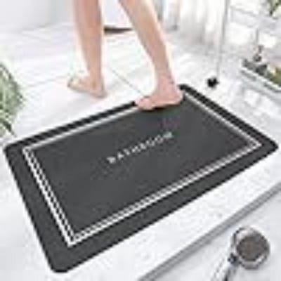 Tapis de cuisine simple absorbant Tapis de bain antidérapant Tapis de porte ménager Séchage rapide Doux Terre de diatomées 60 * 90Cm