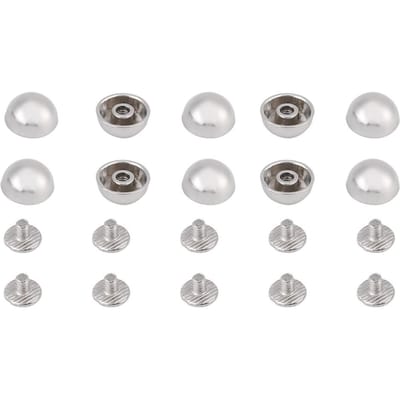 Rivets à vis en forme de champignon, 20 pièces, boutons pour ceinture en cuir, sac, chaussures, décoration Silver gray