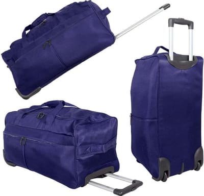 Reistas op wielen - ca. 70 liter - Compacte weekendtas - Sporttas - 65x35x30cm - Trolley tas - Brooklyn – Blauw