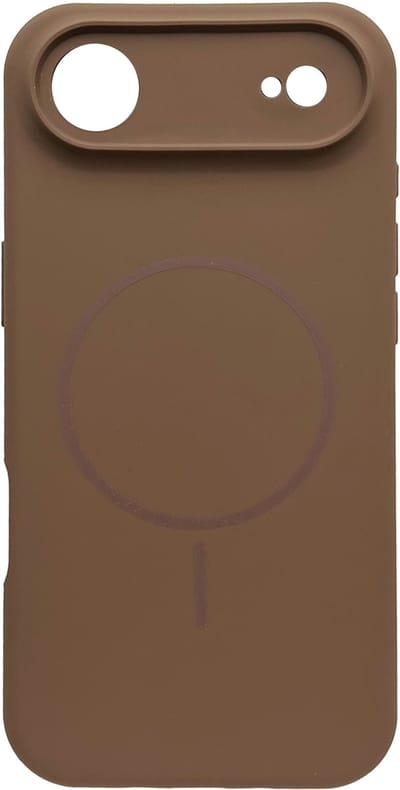Casemania Hoesje Geschikt voor Apple iPhone 17 Air - Bruin - Zachte Liquid Siliconen Magnetisch Back Cover Case - Geschikt voor MagSafe - Telefoonhoesje met Camera Bescherming