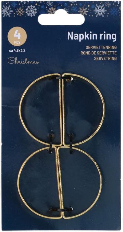 Servetringen Goud – 4-delige Set – Metalen Servetring – Tafeldecoratie
