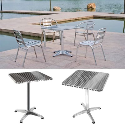 In Hoogte Verstelbare Ronde Bartafel 60x60 cm - In Hoogte Verstelbaar 70-110 cm - Bistrotafel & Keukentafel Binnen/Buiten