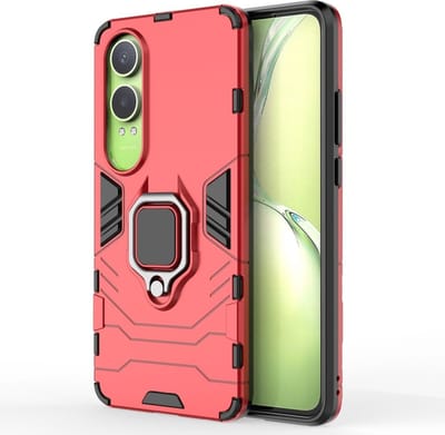 Coverup Hoesje - Geschikt voor OnePlus Nord CE4 Lite 5G Hoesje - Coverup Ring Kickstand Back Cover - Rood