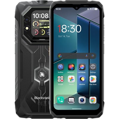 Blackview ROCK 1 Android 16 Robuuste Smartphone 15000mAh/33W, 24GB RAM+256GB ROM, 16MP+13MP + 20MP Nachtzicht, 6.56  HD+ 2.01  Dubbel Scherm, IP69K/NFC zwart
