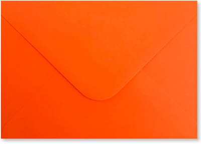 25 Luxe B6 Enveloppen Oranje - 12,5 x17,5 cm - 110 Grams - 125x175mm - Puntklepsluiting