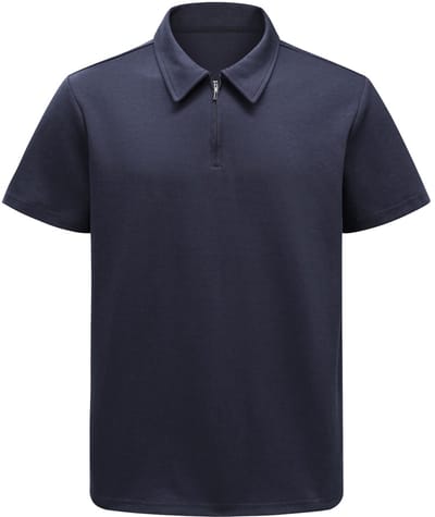 ALLTHEMEN Heren Halfritspolo Casual Kort - Ademend Vochtafvoerend - S
