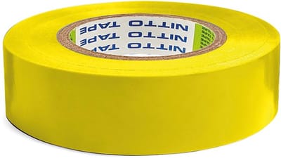 Nitto Isolatietape 19 mm x 20 m — Geel, PVC elektrisch isolatietape