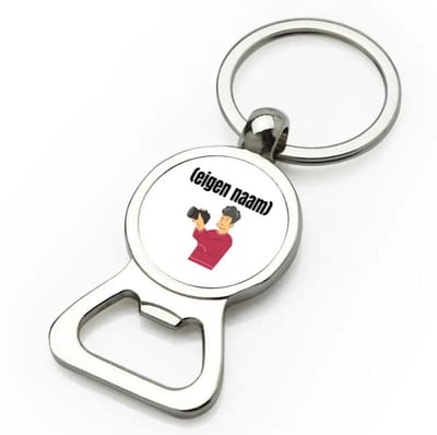 Akyol - fotograaf man grijs haar met eigen naam flesopener - Fotograaf - fotografen - leuk cadeau voor iemand die houd van foto's maken - cadeau - kado - 9 bij 3 cm