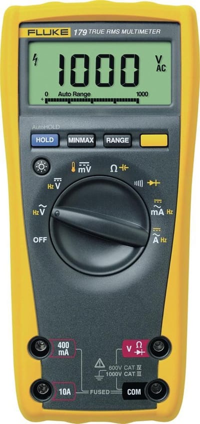 Fluke 179 Multimeter Digitaal CAT III 1000 V, CAT IV 600 V Weergave (counts): 6000