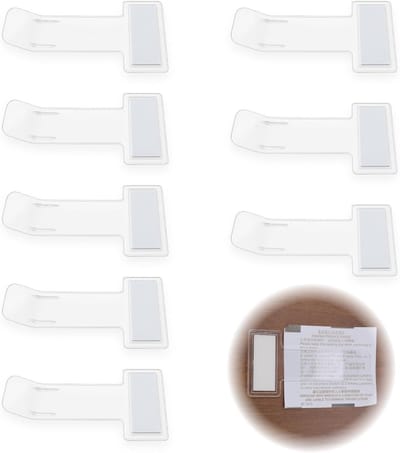 8 Stuks Transparante Parkeerticket Clips, Zelfklevend Houder voor Voorruit, Gemakkelijke Installatie, Stevig, Auto Ticket Clip