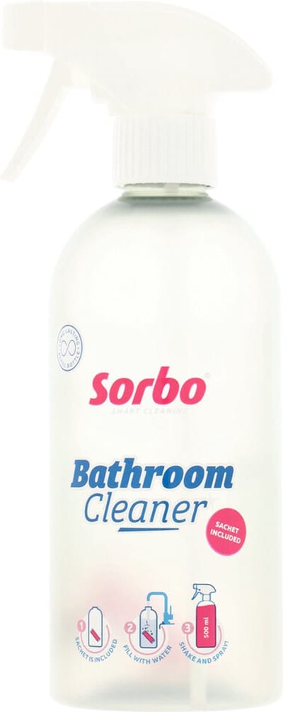Sorbo Fles + Sachet Badkamerreiniger