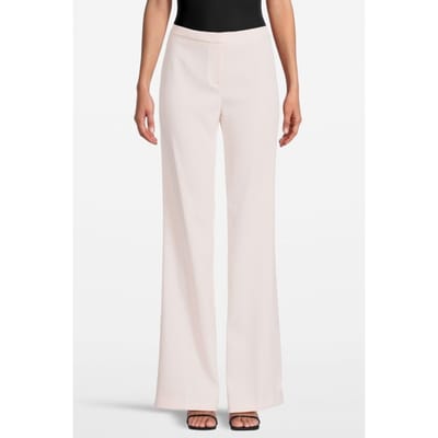 PINKO Hulka Pantalone Crepe Stretch Rose Cloud Size: 46 | Wide-Leg & Flared Pants Outlet | Dames | Roze