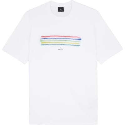 Paul Smith Mens Reg Fit Ss T Shirt White Maat: XXL | T-shirts met Print Outlet | Heren | Zwart