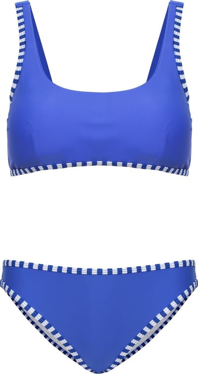 Bikini classic style - Blauw strepen 128-134