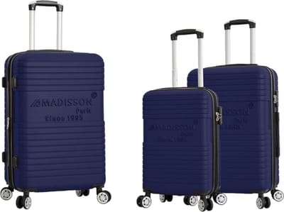 Madisson - Reiskofferset - Koffers - 3 stuks - Reiskoffer met 4 wielen - blauw
