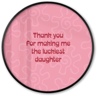 Poster in lijst Rond - Fotolijst 60x60 cm - Posters - Tekst - Rood - Moederdag - Ronde posterlijst zwart - Decoratie - Wanddecoratie woonkamer - Muurdecoratie slaapkamer