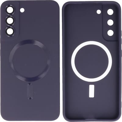 Hoesje Geschikt voor Samsung Galaxy S22 Plus - Back Cover - MagSafe Hoesje met Camera Beschermer - Nacht Paars
