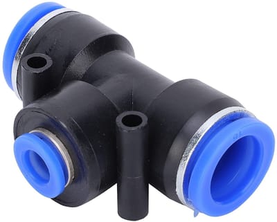 Dailygoods- T-stuk 25 Stuks - Pneumatisch 3-Weg Aansluiting - Snelle Koppeling - Hose Verbinding - Temperatuurweerstand - Compact Ontwerp - Pneumatische Connector