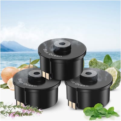 Auto Luchtverfrisser Navullingen (3-pack) van MMOBIEL – Etherische Olie Geuren Voor Diffuser – Langdurige Geur – 3 Niveaus – Autoparfum – Luchtbevochtiger, Luchtreiniger - Blue Ocean Geur