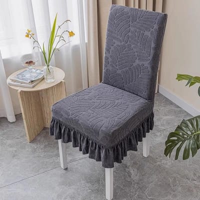Elastische Stoelhoes Nieuwe Stijl Rugleuning Geïntegreerd Vierseizoenen Universeel Eettafel Zitkussenset Huishouden Universele Krukhoes 42*38*38cm gray