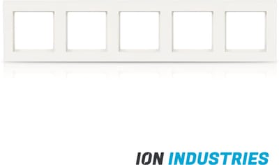 ION Industries - Afdekraam V1 - 5-voudig - verticaal/horizontaal - 369 x 85 x 11 mm - alpin wit