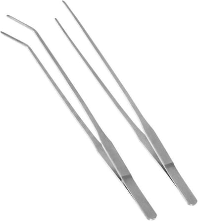 Aquariumpincetten 27 cm 2 stuks - Roestvrijstaal Pincet voor Waterplanten en Terrarium