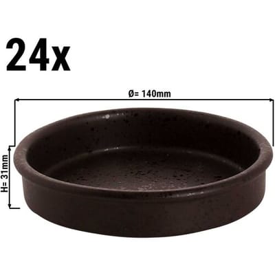 GGM Gastro (24 Stück) MOON - Ofenform - Ø 140mm - schwarz
