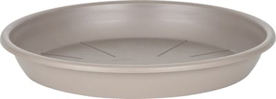 Juypal Plantenschotel - taupe - kunststof - Dia 15 cm - onderschotel/opvangschaal