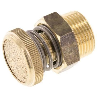 G3/4'' Messing Smoorgeluiddemper Met Geribbelde Schroef