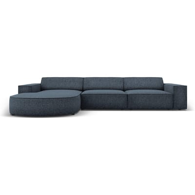 4-zitshoekbank Jodie links chenille afgerond | Micadoni Home