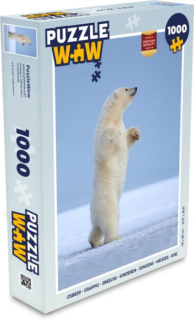 Puzzel IJsbeer - Grappig - Sneeuw - Kinderen - Jongens - Meisjes - Kind - Legpuzzel - Puzzel 1000 stukjes volwassenen