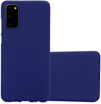 Cadorabo Hoesje geschikt voor Samsung Galaxy S20 in FROST DONKER BLAUW - Beschermhoes gemaakt van flexibel TPU silicone Case Cover