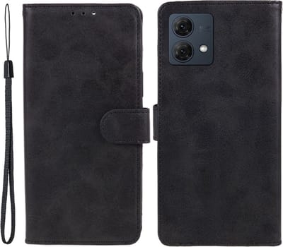 Coverup Hoesje - Geschikt voor Motorola Moto G84 Hoesje - Coverup Book Case - Zwart