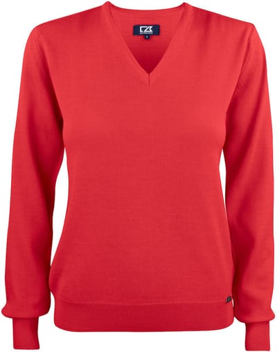 Cutter & Buck Everett V-neck Dames 355431 - Rood - S