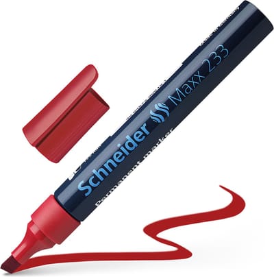Schneider permanent marker - Maxx 233 - beitelpunt - rood - S-123302