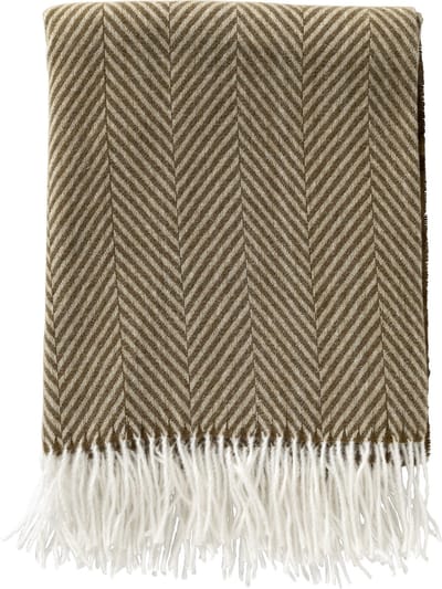 Dutch Decor - JOSEFIEN - plaid 140x180 cm - lichtgewicht - visgraatmotief - Military Olive - groen