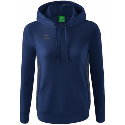 Erima Essential Team Sweatshirt Met Capuchon Dames - Slate Grey / New Navy | Maat: 38