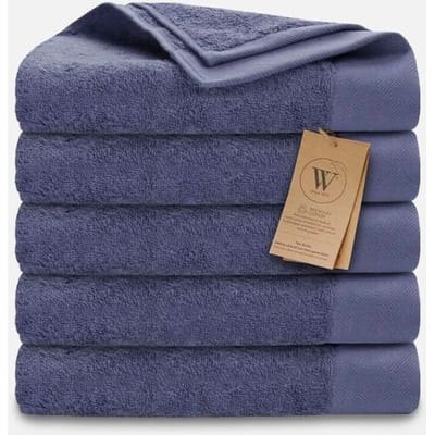 Walra Remade Cotton Handdoeken 60 x 110 cm - 550 gr/m² - Blauw - 5 stuks