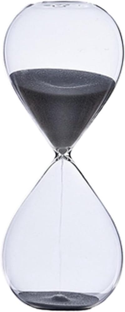 Zandloper Timer - Zandloper Klok - Tijd Meten - Visuele Tijdsindicatie - 30 min - Zwart