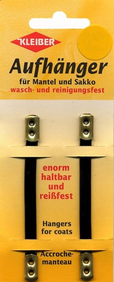 jaslusjes zwart imitatieleer - 2 lusjes - innaaibaar - ophanglus voor jas - jaslussen